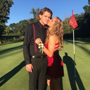 Beautiful ruby red tight dress
